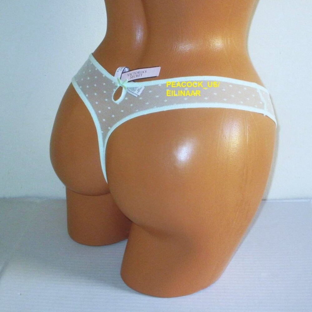 Victoria Secret Dream Angels Embroidered Strawberry Thong Panty Size S Green $34 - Picture 2 of 8